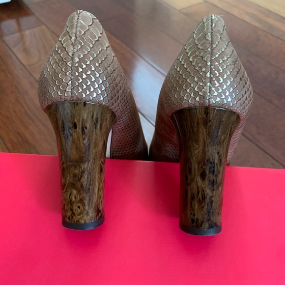 Kate Spade ♠️ | Snake Printed Wooden Heels 35.5 - Picture 2 of 7